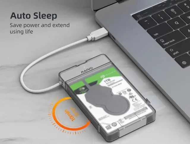 Alt view image 3 of 7 - MAIWO 2.5" Hard Drive Enclosure USB C 3.1 Gen 1 to SATA III 6Gbps for SSD HDD 9.5 7mm External Hard Drive Disk Case with UASP Compatible with WD Seagate Toshiba Samsung Hitachi PS4 Xbox Router