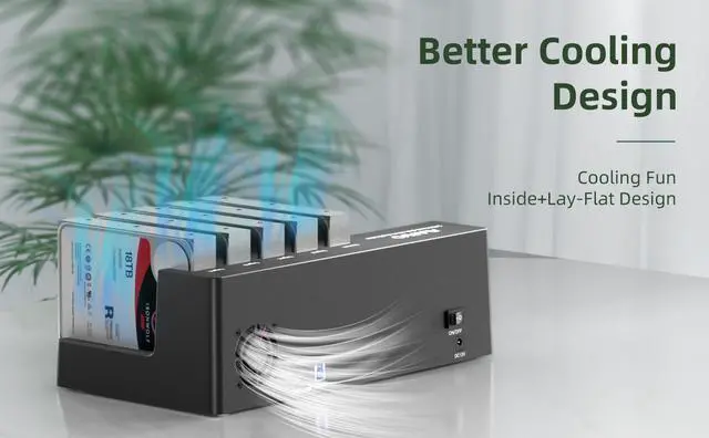 Alt view image 4 of 5 - MAIWO 5 Bay SATA HDD Docking Station Cloner Dock with Clone USB 3.0 to SATA External Hard Drive with Duplicator Offline Clone Function for 2.5 or 3.5 inch HDD/SSD Max Support 5X 18TB