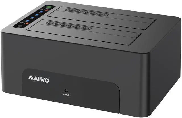 Main image of MAIWO K3082CE Dual Bay USB 3.0 to SATA I/II/III Dual Bay External Hard Drive Docking Station Clone Erase Dock for 2.5 or 3.5in HDD, SSD with Hard Drive Duplicator/Cloner/Eraser Function
