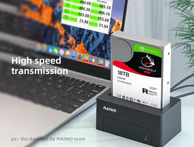 Alt view image 6 of 7 - MAIWO USB 3.0 to SATA Hard Drive Docking Station External Enclosure Adapter for 2.5 & 3.5 Inch SATA HDD SSD Hard Disk, Read&Write Superspeed up to 5Gbps, Support UASP Tool Free (Capacity up to 18TB )