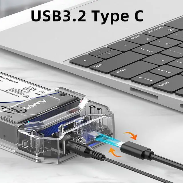 Alt view image 4 of 7 - MAIWO K108U U.2 NVMe Docking Station Converter USB 3.2 Type-C Gen 2 to 2.5 inch U.2 PCIe NVME SSD Portable External Hard Drive Enclosure Adapter 10Gbps high-speed