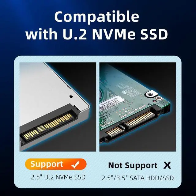 Alt view image 5 of 7 - MAIWO K108U U.2 NVMe Docking Station Converter USB 3.2 Type-C Gen 2 to 2.5 inch U.2 PCIe NVME SSD Portable External Hard Drive Enclosure Adapter 10Gbps high-speed