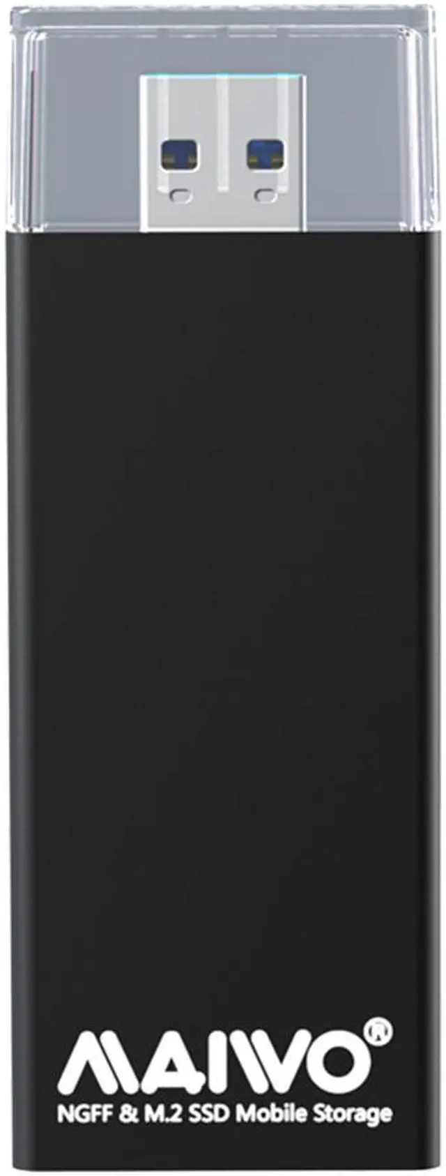 Main image of MAIWO Pocketable USB to B+M key SATA M.2 SSD Enclosure with Aluminum Case, Transfer Rate up to 5Gbps, support M.2 2230/2242