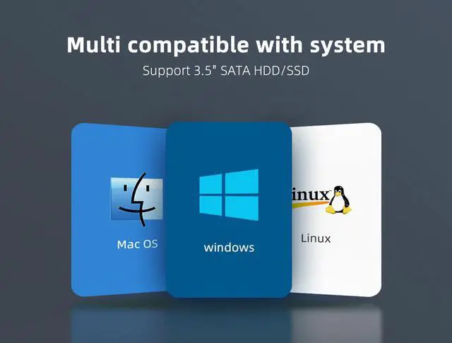 Alt view image 2 of 7 - MAIWO External SATA Hard Drive Enclosure Case, USB 3.0 SATA HDD Enclosure for 2.5/3.5 inch SATA III HDD/SSD, External Hard Drive Case Black