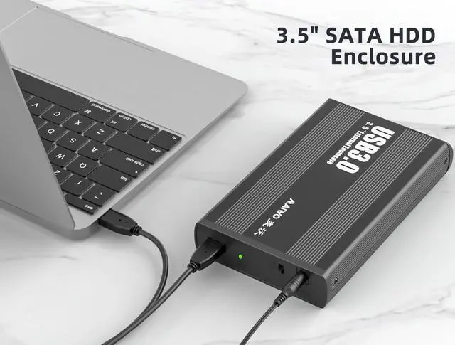 Alt view image 4 of 7 - MAIWO External SATA Hard Drive Enclosure Case, USB 3.0 SATA HDD Enclosure for 2.5/3.5 inch SATA III HDD/SSD, External Hard Drive Case Black