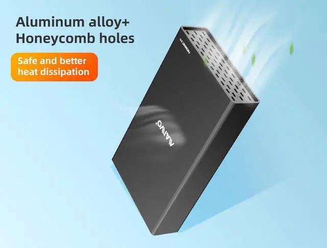 Alt view image 7 of 7 - MAIWO Aluminum Type C USB3.1 GEN1 2.5"/3.5'' SATA HDD /SSD External Hard Drive Enclosure Case with CFast Card Reader