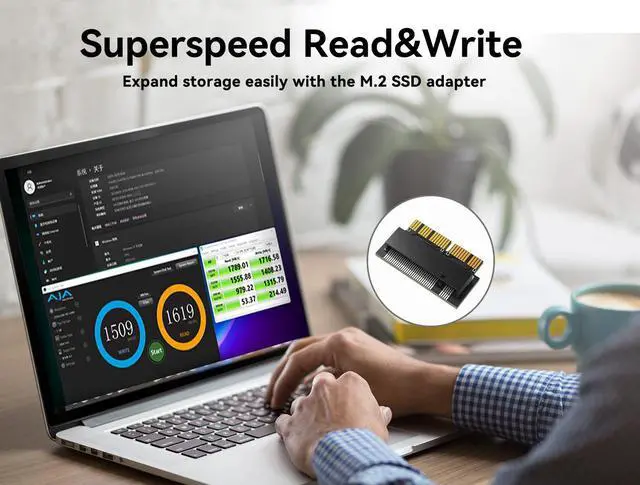 Alt view image 3 of 7 - MAIWO M.2 NVMe to AHCI SSD Convert Adapter, M.2 M-Key to 12+16pin SSD Convert Card for MacBook Air Pro Retina Mid 2013 2014 2015 2016 2017, NVME AHCI SSD Upgraded Kit for A1465 A1466 A1398 A1502