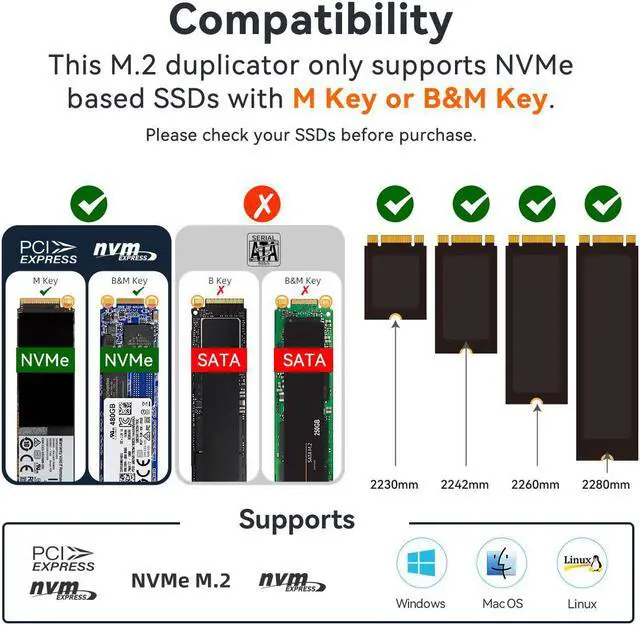 Alt view image 2 of 7 - MAIWO 4 Bay M.2 NVME SSD Docking Station External Hard Drive Enclosure, USB 3.1 GEN2 Type-C 10Gbps, Two Group Offline Clone Duplicator and System Copy Function, Support Each Disk Up tp 2TB
