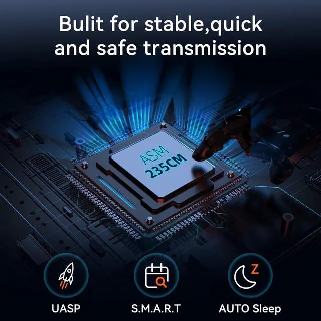 Alt view image 5 of 7 - MAIWO USB C Hard Drive Enclosure for 2.5" SATA SSD HDD Aluminum USB C to SATA Adapter USB 3.1 Gen 2 Support UASP SATA III Compatible with MacBook Pro Air WD Seagate Toshiba Samsung Hitachi