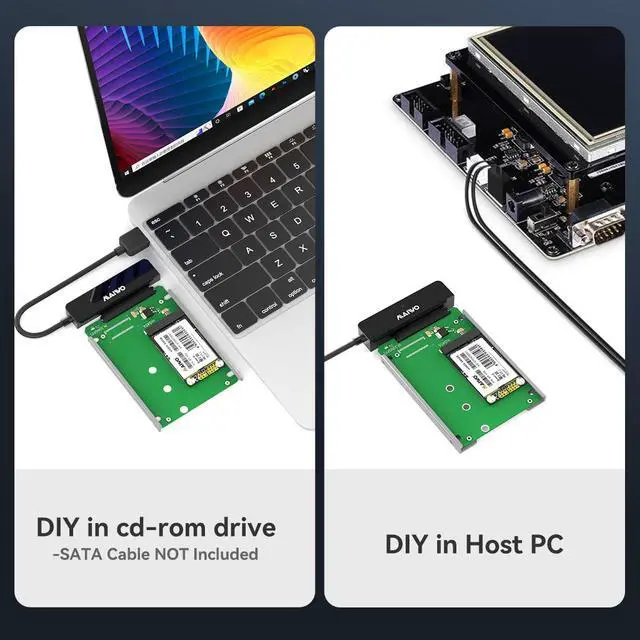Alt view image 6 of 7 - MAIWO KT031A2 mSATA to 2.5 inch SATA SSD Adapter Add on Card Converter Convertor, Compatible with full mSATA SSD:30*50mm, Compatible for Kingston Transcend Intel Samsung