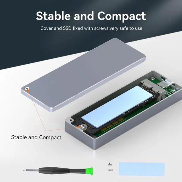 Alt view image 8 of 7 - MAIWO MacBook SSD External Enclosure, Type-C to 12+16 PIN Apple Flash AHCI Hard Drive Adapter for 2013-2017 MacBook Pro, MacBook Air, Mac Pro, iMac, USB3.2 GEN2x2 Max 20Gbps