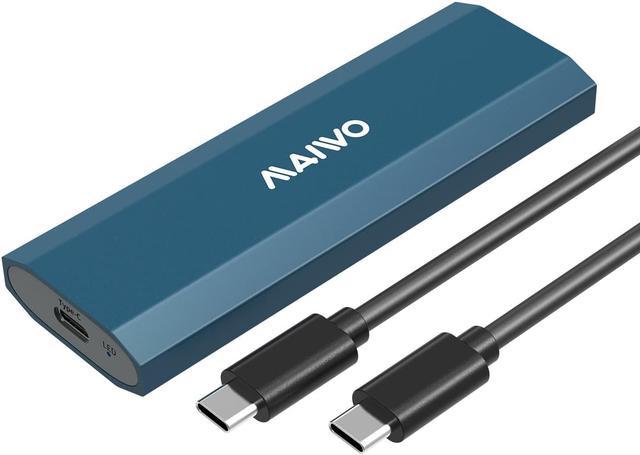 MAIWO M.2 NVMe SATA SSD Enclosure Adapter Tool-Free, USB C 3.1 2 10Gbps NVME M-Key, 6Gbps NGFF SATA 2230/2242/2260/2280, Aluminum External M2 Support UASP Trim Hard Drive /