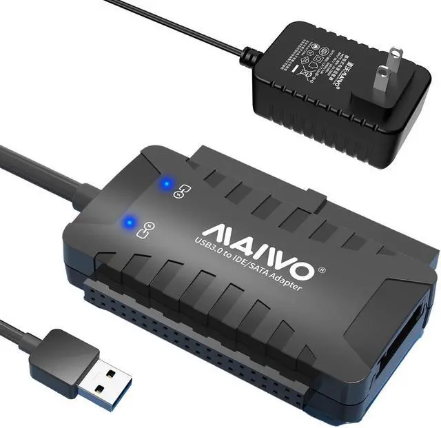 Main image of MAIWO USB 3.0 to 2.5'' 3.5'' SATA/IDE Enclosure Adapter Converter for Universal 2.5 3.5 inch IDE and SATA HDD/SSD, 5.25 inch DVD/CD-ROM Optical Drive, 18TB Capacity, 12V/2A Power Adapter