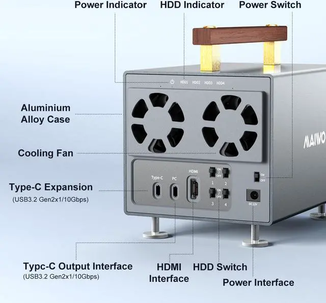 Maiwo Bay Hdd Enclosure MAIWO Bay Inch SATA Hard Drive Enclosure