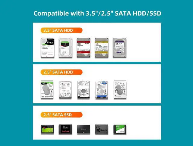 Alt view image 5 of 7 - MAIWO 8 Bay Hard Drive RAID Enclosure for 2.5/3.5 inch SATA SSD/HDD, 8 Raid Modes, 128TB Capacity, USB-C/eSATA to External Hard Disk Docking Station DAS with Build-in Fan & Smart Temperature System