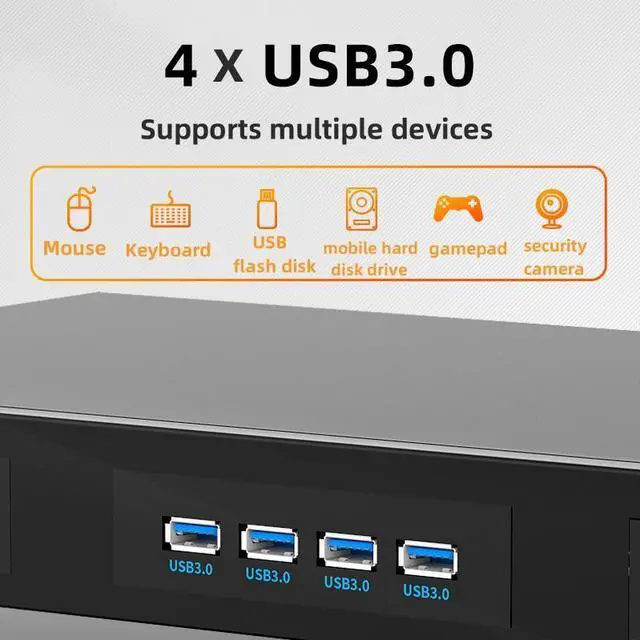 Alt view image 4 of 7 - MAIWO Docking Station with 4 USB3.0 Port/M2 card slot/XD card slot/SD/MMC/RS-MMC/TF card slot/CF/MD/MS PRO/DUO/2.5 3.5 inch SATA hard drive(within 9.5mm) slot, for laptop and desktop computer monitor