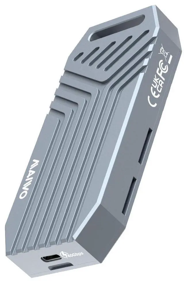 Main image of MAIWO 40Gbps NVMe Enclosure, ASM2464PD Chip, Fits M.2 SSD 2280 M-Key Built-in Cooling Fan Supports Thunderbolt3/4 USB4/3.0/2.0 Tool Free 8TB Capacity Aluminum Alloy Case (K1695F)