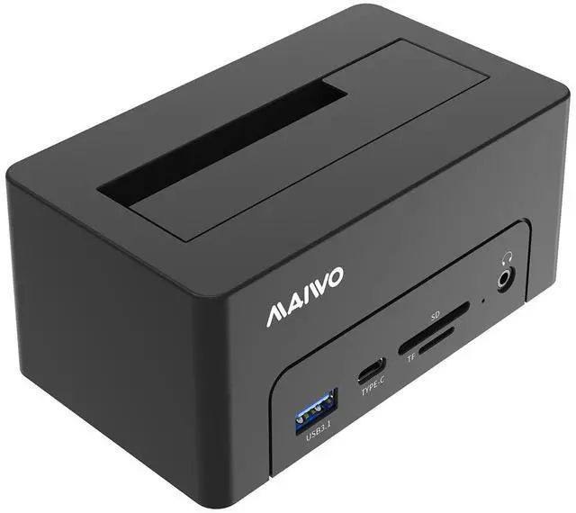 Main image of MAIWO Single Bay SATA SSD HDD Docking Station with Hub Expansion, Gigabit Ethernet,4K HDTV Video Port, USB 3.2 Ports, SD TF Card Reader, Audio Mic Port for MacBook