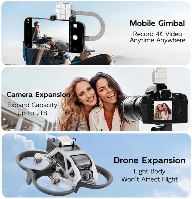 Alt view image 5 of 6 - MAIWO 256GB Portable SSD External Solid State Drive, USB 3.2 GEN 2 Type-C Up to 1050MB/s, Mini PSSD for iPhone 15 Pro Max MacBook Pro PS5, Aluminum (Silver) 256GB Silver