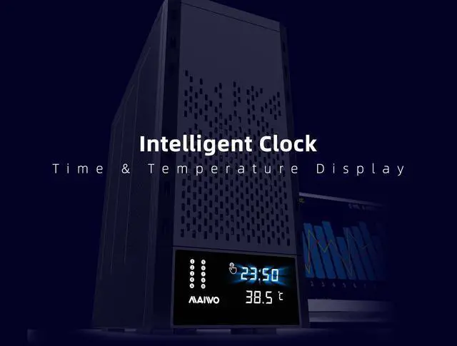 Alt view image 6 of 7 - MAIWO 8 Bay Hard Drive RAID Enclosure for 2.5/3.5 inch SAS/SATA SSD/HDD, 8 Raid Modes, 128TB Capacity, External Hard Disk Docking Station DAS with Build-in Fan&Smart Temperature System