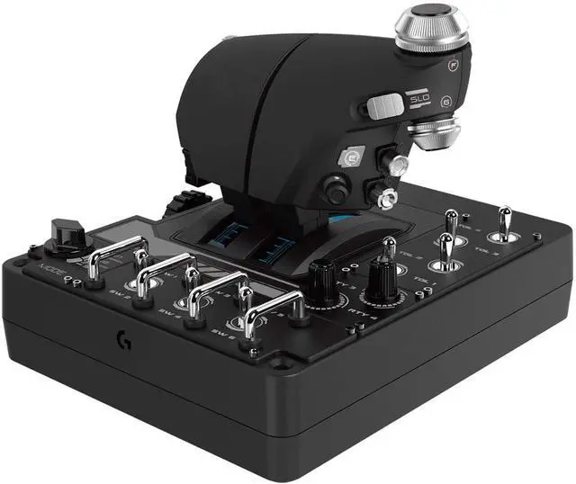 Alt view image 5 of 7 - Logitech G X56 H.O.T.A.S Throttle and Joystick Flight Simulator Game Controller for PC - Black
