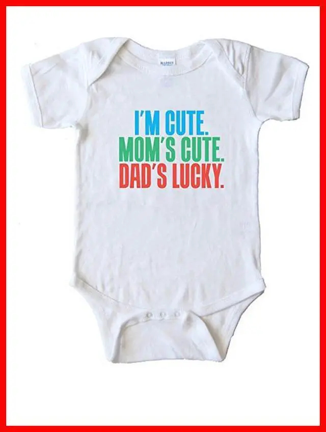 Main image of New Funny Cotton Baby I am Cute  Bodysuit Onesie One Piece Romper