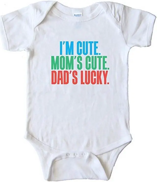 Alt view image 2 of 2 - New Funny Cotton Baby I am Cute  Bodysuit Onesie One Piece Romper