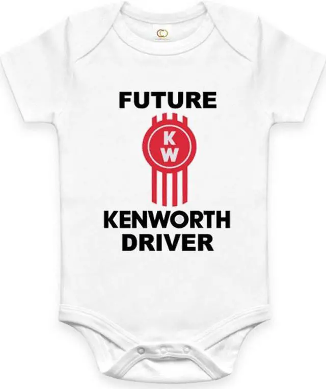 Alt view image 2 of 2 - RARE NEW FUTURE KENWORTH DRIVER BABY FUNNY BODYSUIT JUMP SUIT ONE PIECE ROMPER ONESIE