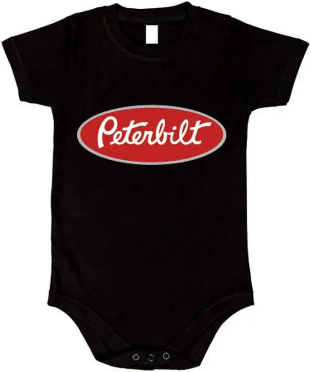 Main image of RARE NEW FUTURE PETERBILT TRUCK DRIVER BLACK BABY FUNNY BODYSUIT JUMP SUIT ONE PIECE ROMPER ONESIE 12-18 Months
