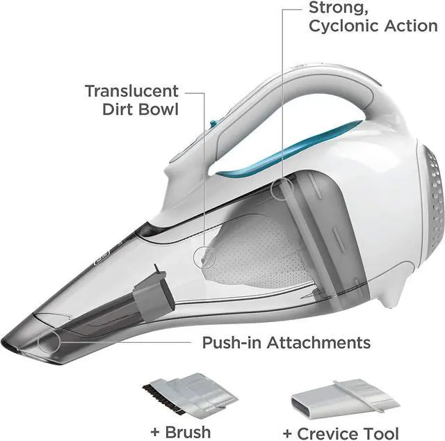 Alt view image 2 of 6 - Dusbuster Handheld Vacuum ION Hand, Cordless, Flexi Blue/ Grey / White (HHVI315JO42)