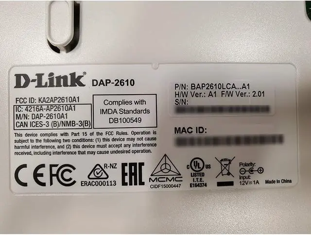 Alt view image 6 of 6 - PoE Access Point AC1300 Wave 2 Dual Band Wireless Internet Network Compact Design Wall Ceiling Mountable WiFi AC AP (DAP-2610) , white
