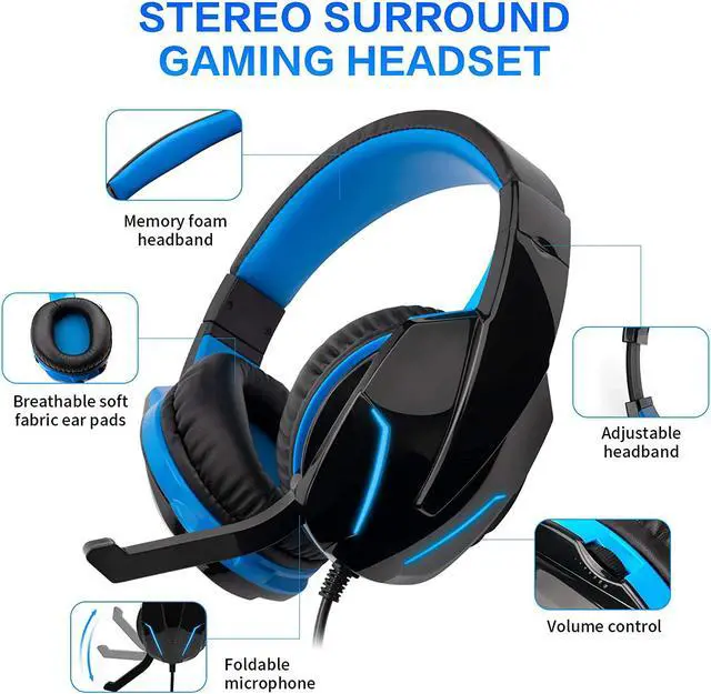 Alt view image 2 of 7 - Gaming Keyboard Mouse and Gaming Headset and Mouse Pad Combo, Rainbow LED Backlit USB Wired, All in 1 PC Gamer Bundle for PC, Tablet, Mobile Phones