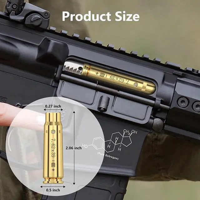 Alt view image 4 of 6 - MidTen 7.62x39mm Bore Sight Red Dot Boresighters with Three Batteries