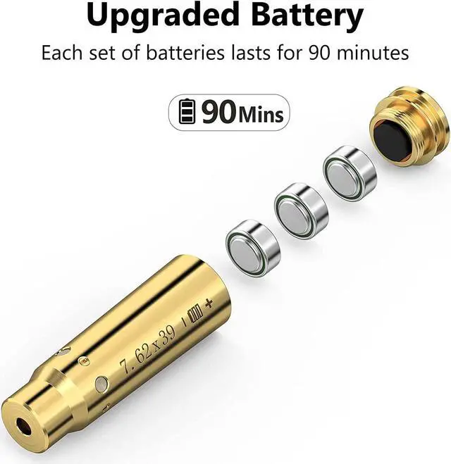 Alt view image 3 of 6 - MidTen 7.62x39mm Bore Sight Red Dot Boresighters with Three Batteries