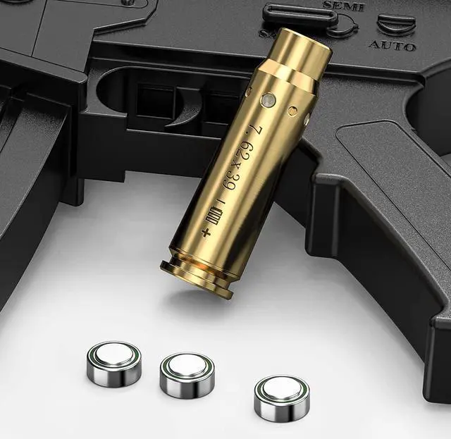 Alt view image 6 of 6 - MidTen 7.62x39mm Bore Sight Red Dot Boresighters with Three Batteries