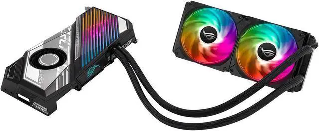 Alt view image 4 of 6 - ASUS ROG Strix LC NVIDIA GeForce RTX 3090 Ti OC Edition Gaming Graphics Card (PCIe 4.0, 24GB GDDR6X, HDMI 2.1, 240mm Radiator, 600mm Tubing, GPU Tweak) ROG-STRIX-LC-RTX3090TI-O24G-GAMING