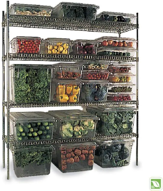 Alt view image 6 of 16 - Food/tote Boxes, 2gal, 18w X 12d X 3 1/2h, White