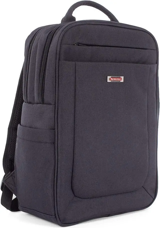 Alt view image 5 of 12 - Swiss Mobility Charcoal Cadence - backpack Double Compartment Model BKP1012SMCH