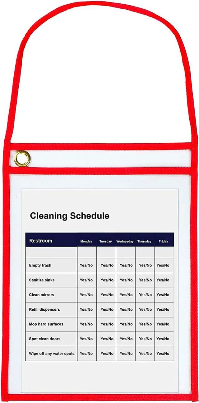 Alt view image 7 of 19 - C-Line Shop Ticket Holder w/ Strap 9"Wx12"H 15/BX Red 41924