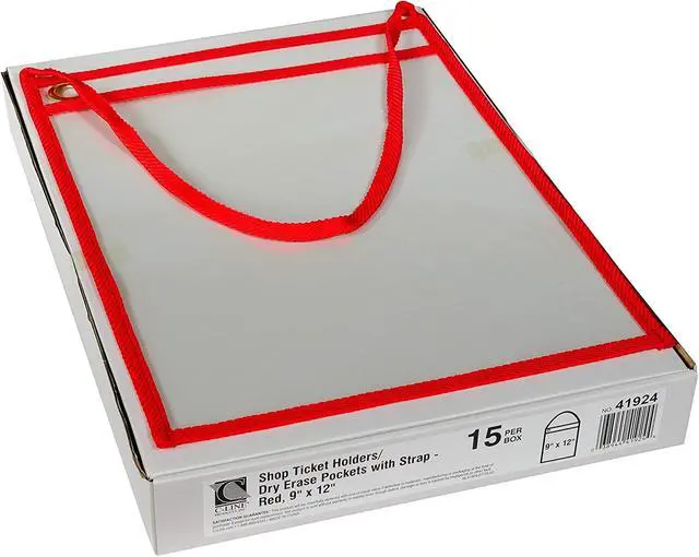 Alt view image 6 of 19 - C-Line Shop Ticket Holder w/ Strap 9"Wx12"H 15/BX Red 41924