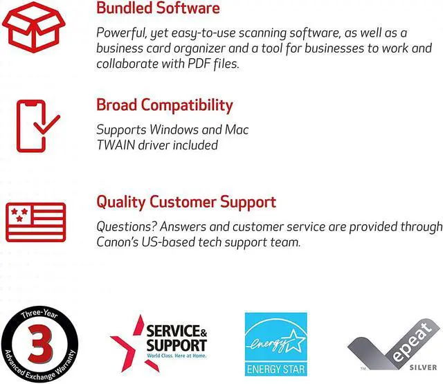 Alt view image 10 of 15 - Canon Imageformula Dr-C225w Ii Flatbed Scanner - 600 Dpi Optical