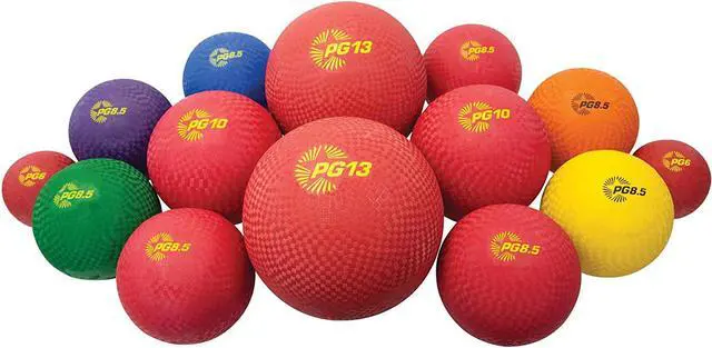 Alt view image 7 of 15 - Champion Sports Playground Ball Set Multi-Size Multi-Color Nylon 14/Set UPGSET1