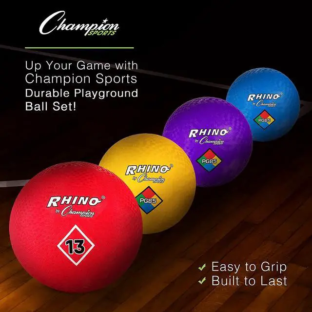 Alt view image 11 of 15 - Champion Sports Playground Ball Set Multi-Size Multi-Color Nylon 14/Set UPGSET1