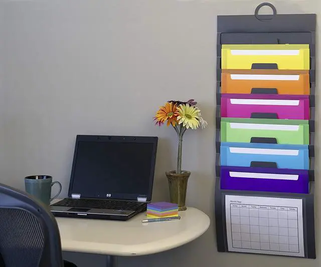 Alt view image 12 of 20 - Smead Organizer,Wall,6pckt,Gy 92060
