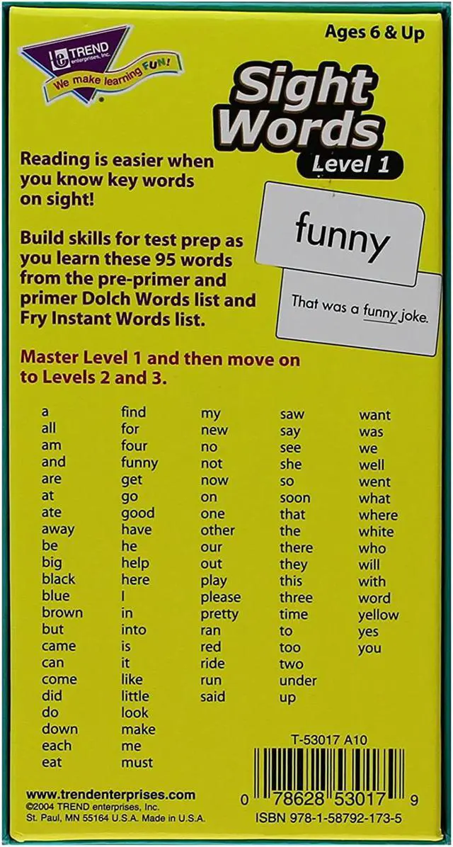 Alt view image 8 of 19 - Trend Skill Drill Flash Cards, 3 X 6, Sight Words Set 1 T53017