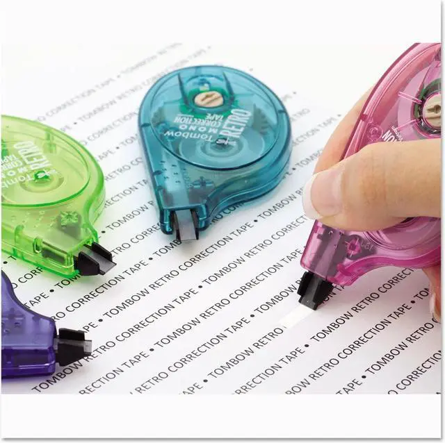 Alt view image 3 of 15 - Tombow MONO Original Correction Tape Asst RetroColor Applicators 1/6" x 394" 10