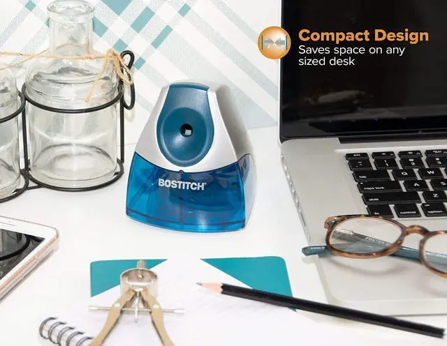Alt view image 8 of 18 - Bostitch Personal Electric Pencil Sharpener Blue EPS4BLUE