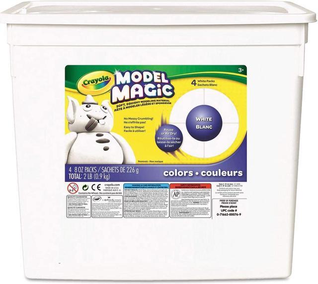 Alt view image 10 of 13 - Binney & Smith 574400 Model Magic Self-Hardening Modeling Compound  Four 8oz Pouches per Bucket  White