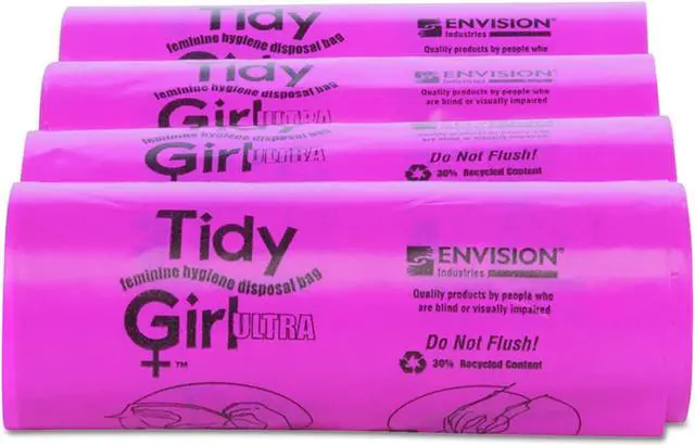 Alt view image 5 of 16 - Stout Tidy Girl Feminine Hygiene Sanitary Disposal Bags 150/Roll 4 Rolls/Carton