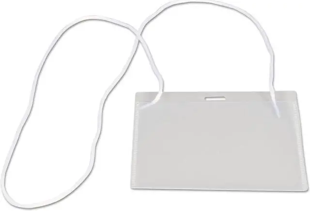 Alt view image 6 of 7 - Universal 56006 Deluxe Clear Badge Holders W/Garment-Safe Clips, 2.25 X 3.5, White Insert, 50/Bx